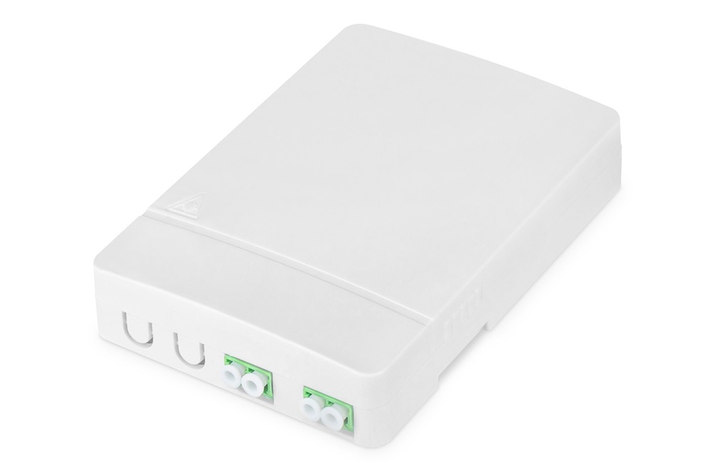 DIGITUS DN-931096 4 szálas 2x LC/APC DX fali optikai FTTX/FTTH elosztó doboz toldóval