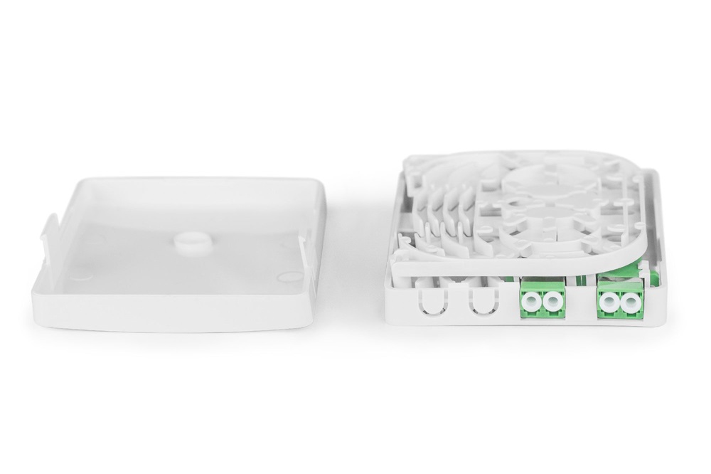 DIGITUS DN-931096 4 szálas 2x LC/APC DX fali optikai FTTX/FTTH elosztó doboz toldóval