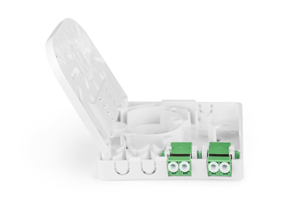 DIGITUS DN-931096 4 szálas 2x LC/APC DX fali optikai FTTX/FTTH elosztó doboz toldóval