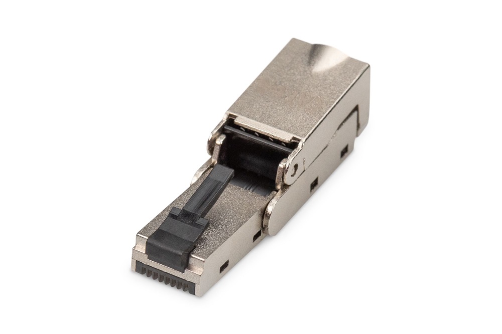 DIGITUS DN-93636 Szerszám nélkül közvetlenül szerelhető árnyékolt hajlítható dugó Cat6A kábelekhez