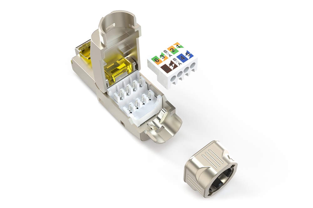 DIGITUS DN-93838 CAT8.1 FM45 RJ45 árnyékolt szerszám nélkül szerelhető csatlakozó