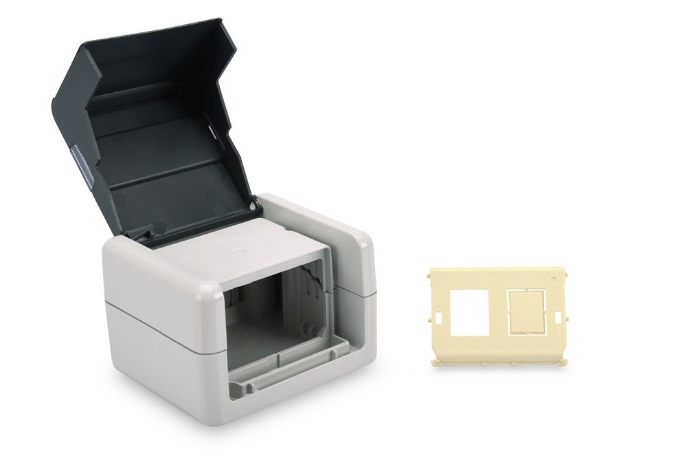 DIGITUS DN-93844-OD-2 Kültéri 2 portos IP44 szerelődoboz Keystone modulokhoz