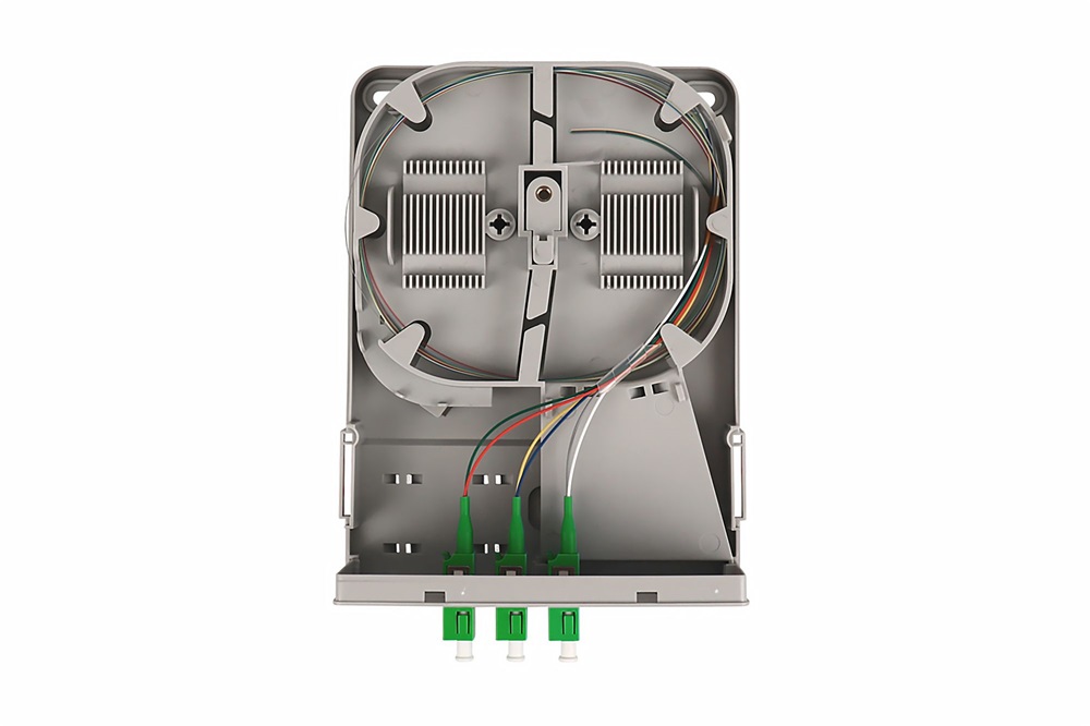DIGITUS DN-949103 24 szálas 3x LC/APC duplex monomódusú OS2 IP54 FTTH elosztó doboz toldóval