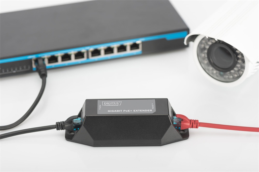 DIGITUS DN-95123 Gigabit Ethernet 22W PoE+ Repeater 802.3at