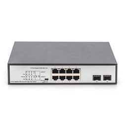 DIGITUS DN-95140 8x GbE Lan port 6xPoE 180W 4x SFP port nem menedzselhető asztali switch