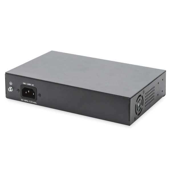 DIGITUS DN-95140 8x GbE Lan port 6xPoE 180W 4x SFP port nem menedzselhető asztali switch