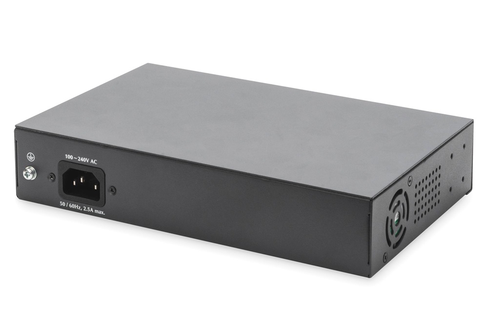 DIGITUS DN-95140 8x GbE Lan port 6xPoE 180W 4x SFP port nem menedzselhető asztali switch