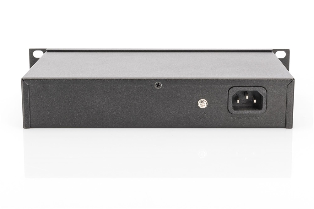 DIGITUS DN-95331 10" 8x GbE Lan port PoE 80W menedzselhető switch
