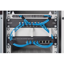 DIGITUS DN-95331 10" 8x GbE Lan port PoE 80W menedzselhető switch