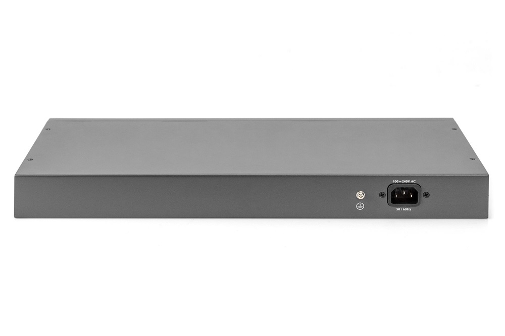 DIGITUS DN-95343 24x 10/100Mbps FE Lan port 2x uplink port 2x SFP port PoE 370W nem menedzselhető switch