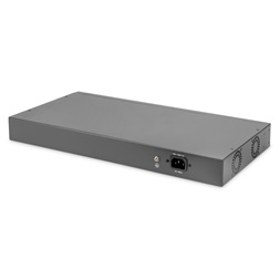 DIGITUS DN-95343 24x 10/100Mbps FE Lan port 2x uplink port 2x SFP port PoE 370W nem menedzselhető switch