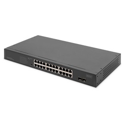 DIGITUS DN-95348-2 16x GbE Lan port 2x SFP port PoE 370W nem menedzselhető switch