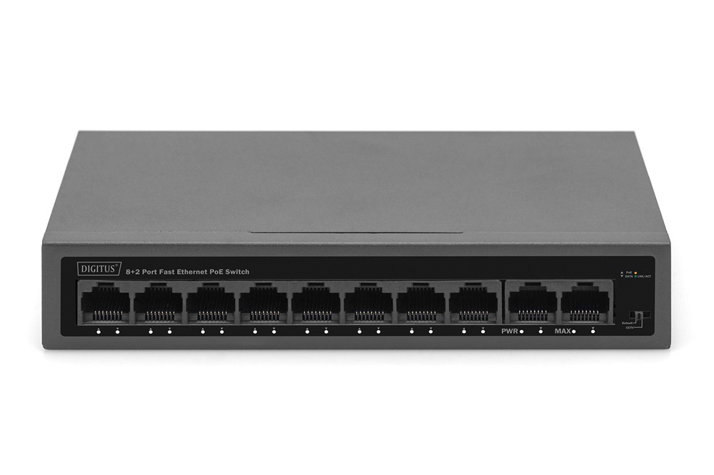 DIGITUS DN-95354 10x 10/100Mbps FE Lan port PoE 60W nem menedzselhető asztali switch