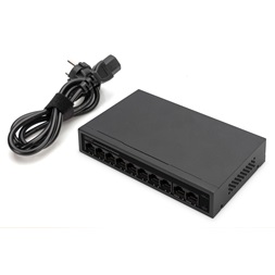 DIGITUS DN-95354 10x 10/100Mbps FE Lan port PoE 60W nem menedzselhető asztali switch