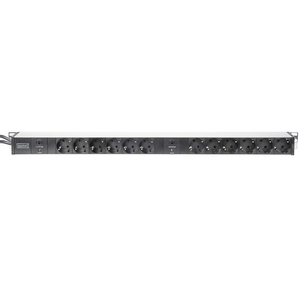 DIGITUS DN-95405 0U PDU függőleges 250V 2x16A 12xCEE7/3 aljzat CEE7/7 csatlakozó 2M elosztósor