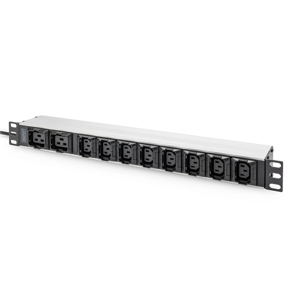 DIGITUS DN-95427 19" 1U PDU 230V 16A 8xIEC C13 2xC19 aljzat IEC C20 csatlakozó 2M elosztósor
