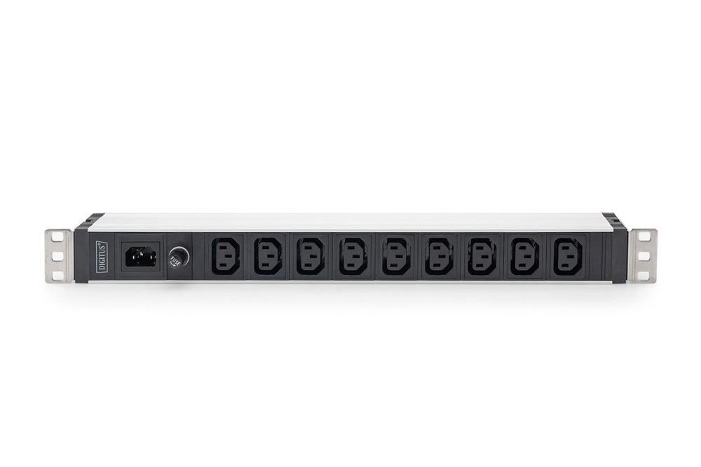 DIGITUS DN-95429 19" 1U PDU 230V 10A 9xIEC C13 aljzat IEC C14 csatlakozó 2M elosztósor