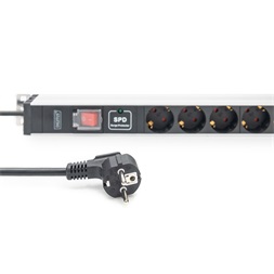 DIGITUS DN-95450 0U PDU függőleges 250V 16A 24xC13 3xC19 aljzat IEC 60309 ipari csatlakozó 3M elosztósor