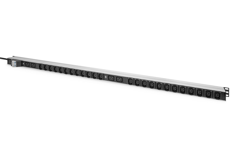 DIGITUS DN-95451 0U PDU függőleges 250V 32A 24xC13 4xC19 aljzat IEC 60309 ipari csatlakozó 3M elosztósor