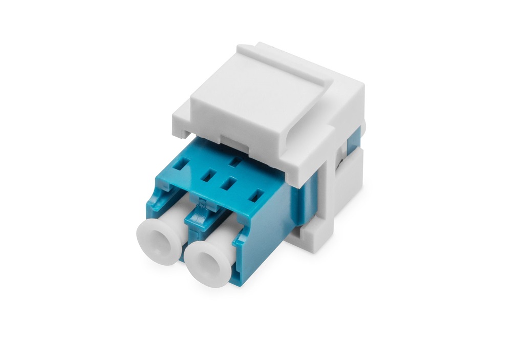 DIGITUS DN-96007-1-K Duplex monomódusú OS2 LC optikai Keystone toldó
