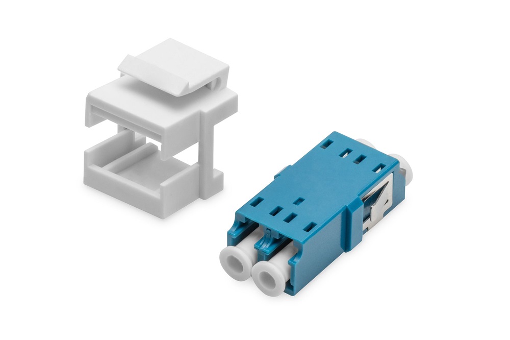 DIGITUS DN-96007-1-K Duplex monomódusú OS2 LC optikai Keystone toldó