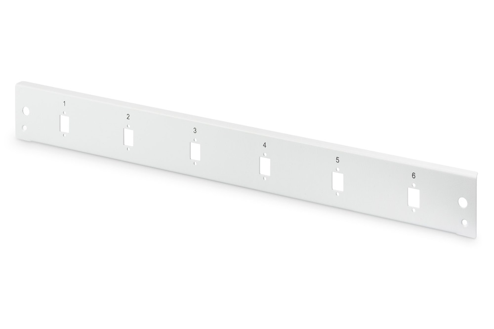 DIGITUS DN-96208-QL 1U 6x LC DX  6x SC SX szürke optikai patch panel előlap