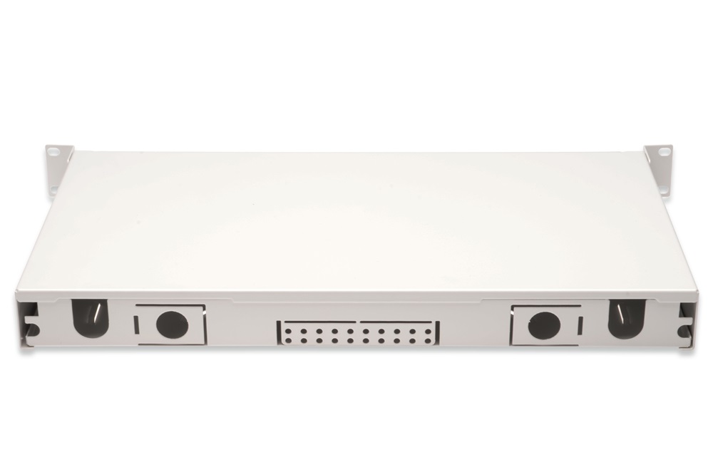 DIGITUS DN-96332/9 1U 24xLC duplex OS2 toldóval pigtaillel és kötőkazettával szerelt optikai rendező