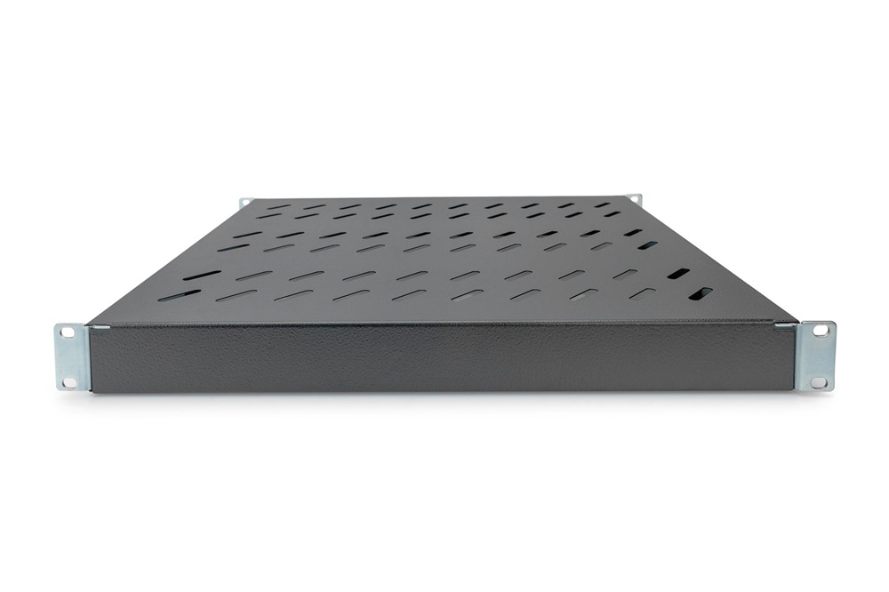 DIGITUS DN-97645 19" 1U 358mm mély 50kg állítható mélységű fekete polc