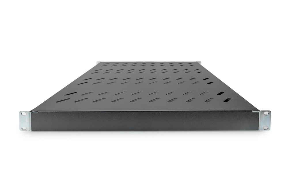 DIGITUS DN-97647 19" 1U 508mm mély 50kg állítható mélységű fekete polc