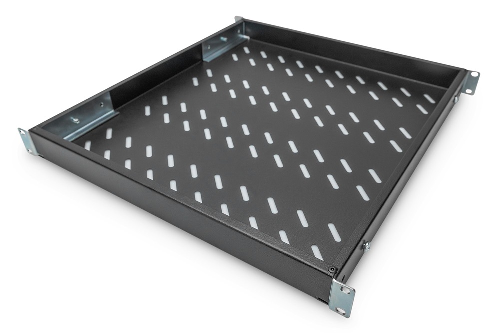 DIGITUS DN-97647 19" 1U 508mm mély 50kg állítható mélységű fekete polc