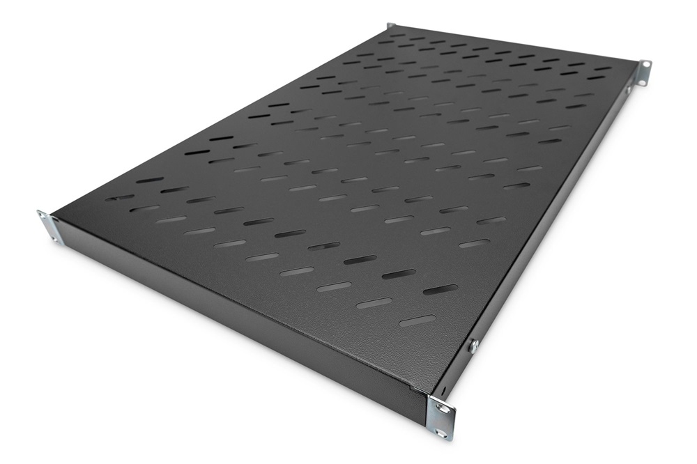 DIGITUS DN-97649 19" 1U 708mm mély 50kg állítható mélységű fekete polc