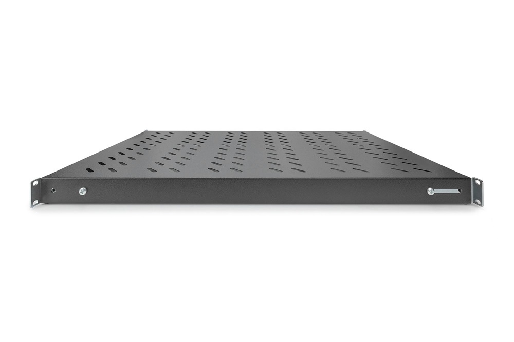 DIGITUS DN-97649 19" 1U 708mm mély 50kg állítható mélységű fekete polc