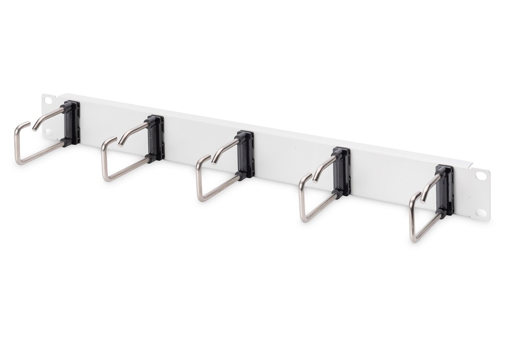 DIGITUS DN-97666 19” 1U gyűrűs szürke acél kábelrendező