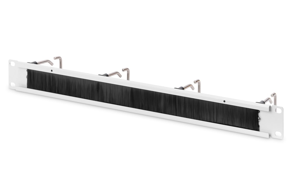 DIGITUS DN-97668 19” 1U fésűs szürke acél gyűrűs kábelrendező