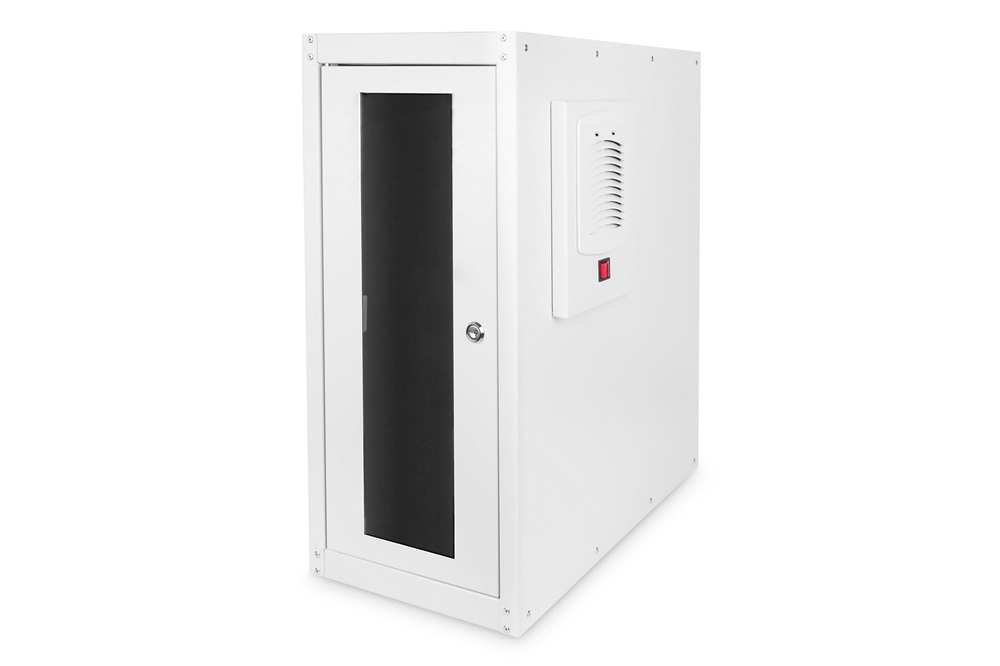 DIGITUS DN-CC 9002 Szintező lábas zárható üvegajtós szűrőventilátoros számítógépház