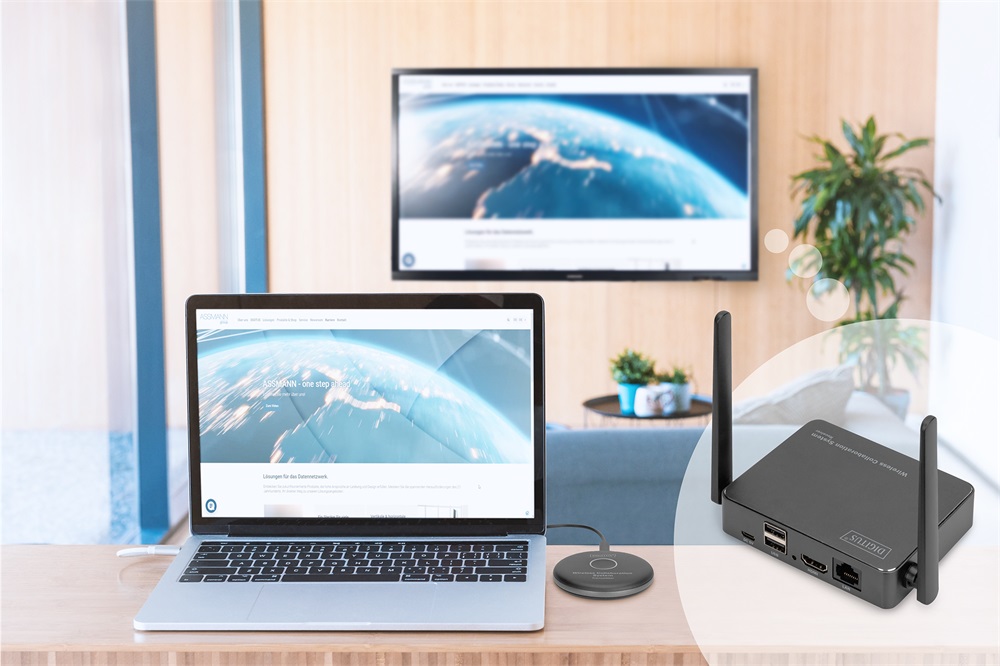 DIGITUS DS-55317 Click & Present PRO vezeték nélkül együttműködő prezentációs rendszer