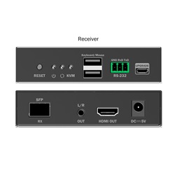 DIGITUS DS-55348 HDMI 4K UHD 60Hz KVM IP 40km/300m optikai extender szett