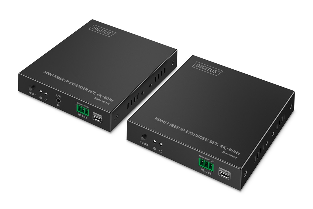 DIGITUS DS-55350 HDMI 4K UHD 60Hz IP 40km/300m optikai extender szett