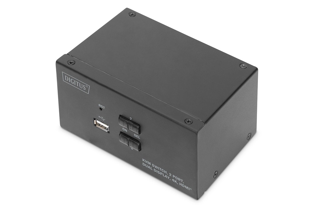DIGITUS DS-12860 UHD 4K 30Hz 2 port Dual Display HDMI KVM Switch