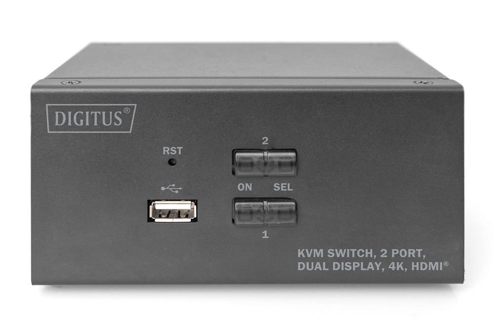 DIGITUS DS-12860 UHD 4K 30Hz 2 port Dual Display HDMI KVM Switch