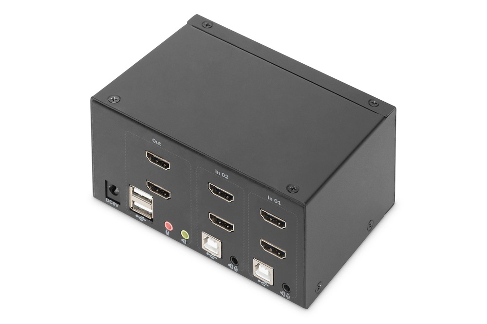 DIGITUS DS-12860 UHD 4K 30Hz 2 port Dual Display HDMI KVM Switch