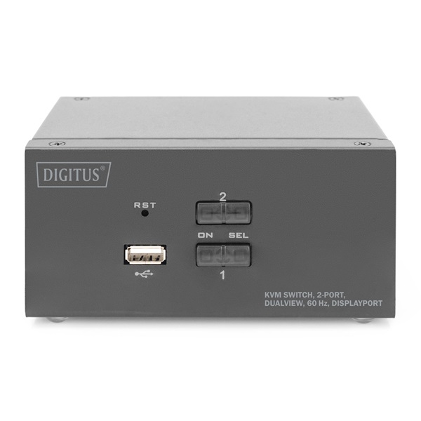 DIGITUS DS-12862 UHD 4K 60Hz 2 port Dual Display Displayport KVM Switch