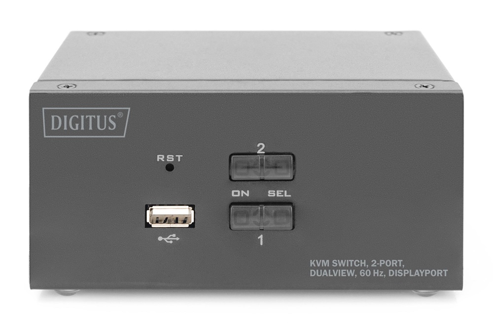 DIGITUS DS-12862 UHD 4K 60Hz 2 port Dual Display Displayport KVM Switch