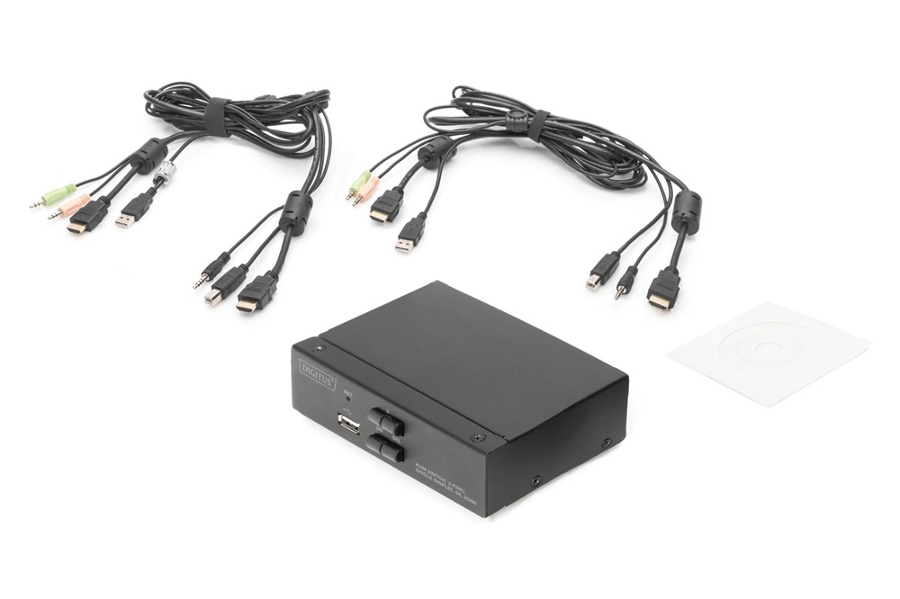 DIGITUS DS-12870 UHD 4K 30Hz 2 port Single Display HDMI KVM Switch