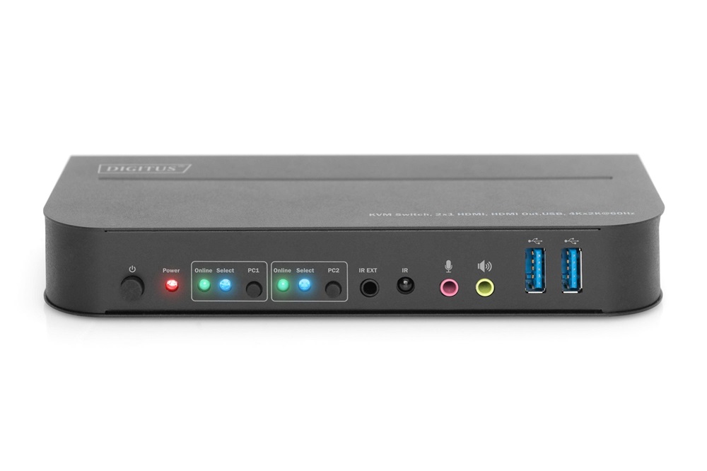 DIGITUS DS-12874 UHD 4K 60Hz 2 port HDMI KVM Switch