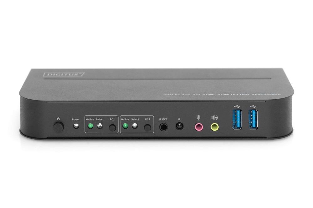 DIGITUS DS-12874 UHD 4K 60Hz 2 port HDMI KVM Switch