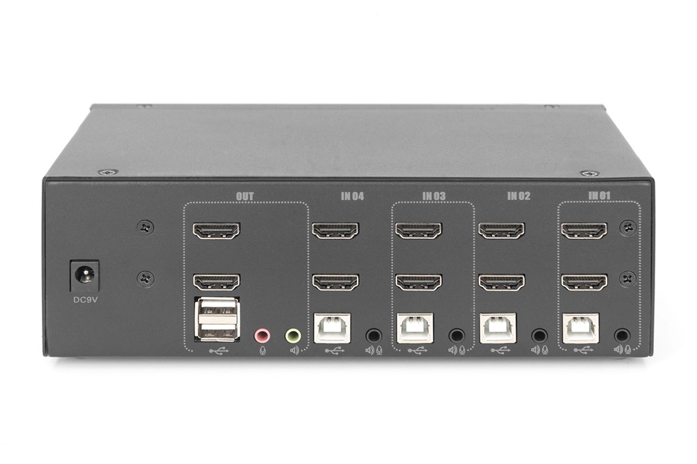DIGITUS DS-12883 UHD 4K 30Hz 4 port Dual Display HDMI KVM Switch