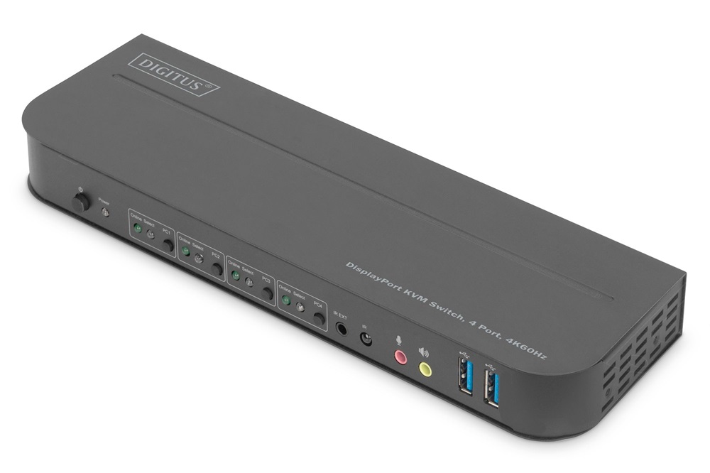 DIGITUS DS-12890 Full HD 4K 60Hz 4 port HDMI/Displayport KVM Switch