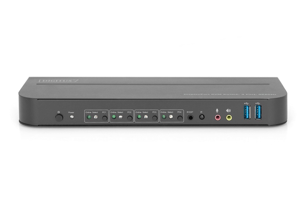 DIGITUS DS-12890 Full HD 4K 60Hz 4 port HDMI/Displayport KVM Switch