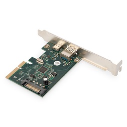 DIGITUS DS-30225 2 port USB 3.1 Type-A/Type-C PCIe hálózati kártya
